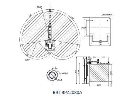 Robot przemysłowy BRTIRPZ2080A 4-osiowy, 940mm, 5kg, 3,67kVA