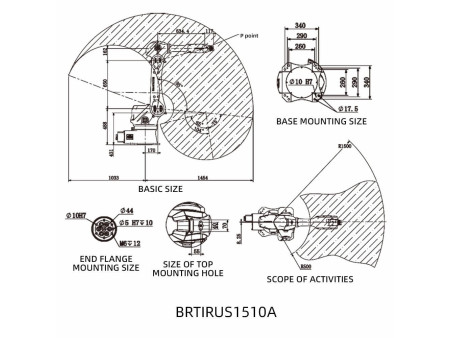 Robot przemysłowy BRTIRUS1510A 6-osiowy, 1500mm, 10kg, 5.06kVA