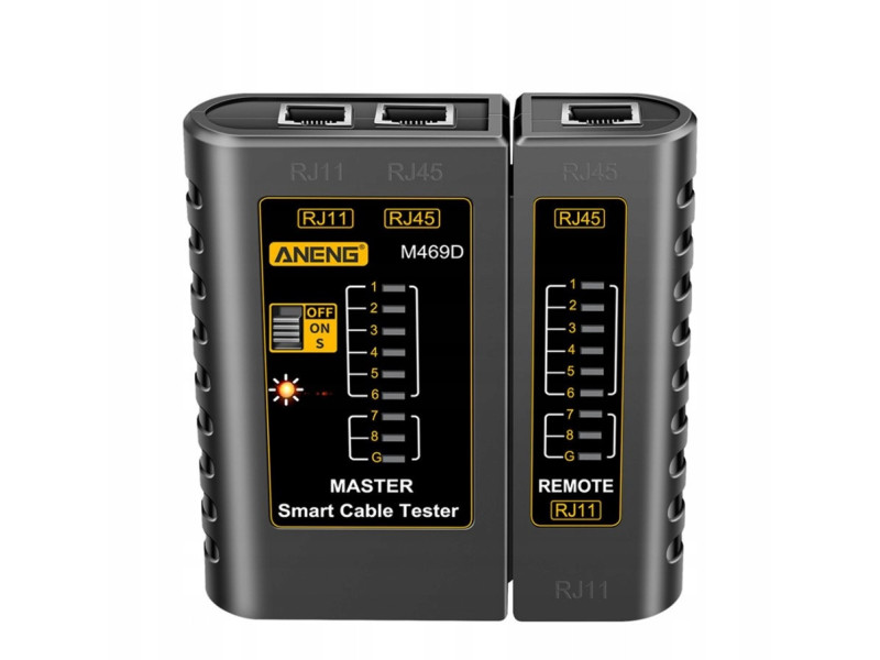 Tester kabli sieciowych RJ45 I RJ11, Tester LAN, miernik ANENG M469D