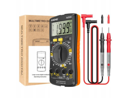 Multimetr miernik cyfrowy + obudowa, chowane przewody SZ08