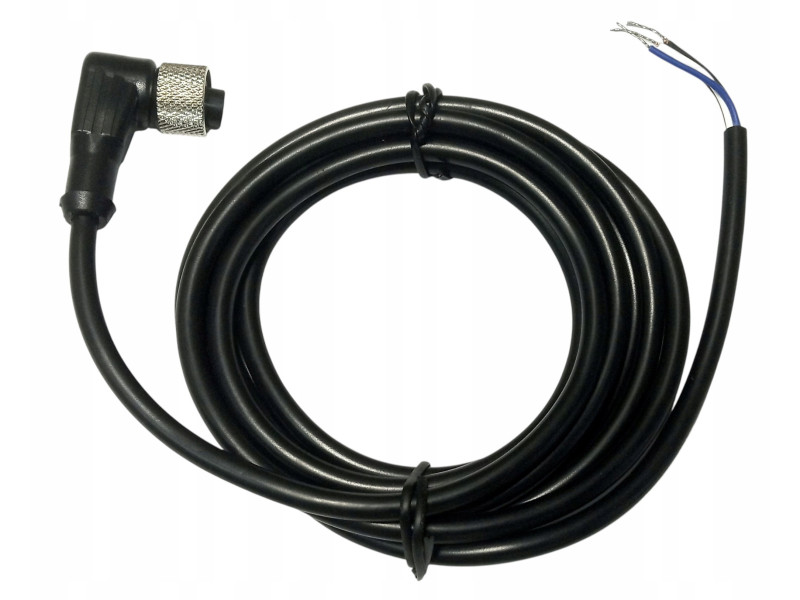 Przewód 10m z wtyczką żeńską kątową M8 4pin do czujników