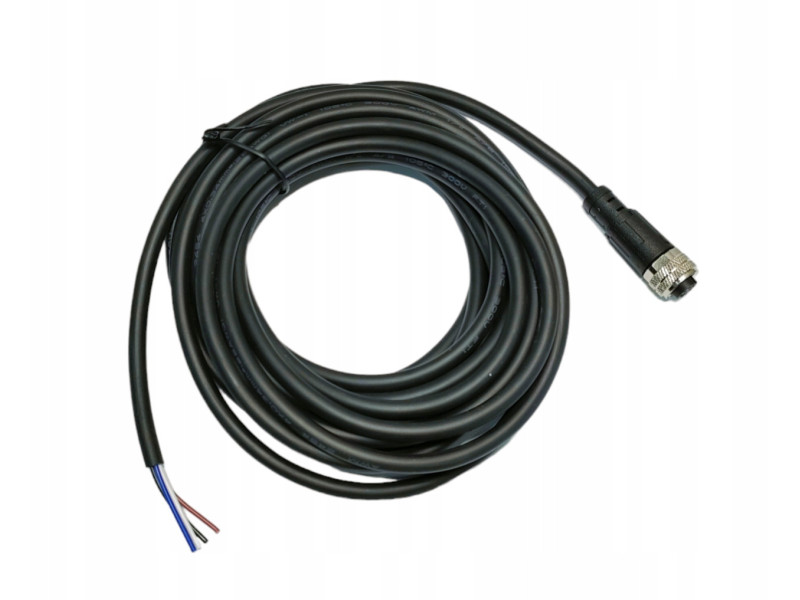 Przewód M12 4pin 15m do czujników z wtyczką prostą żeńską