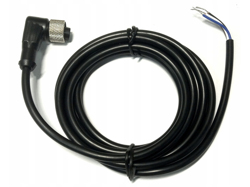 Przewód 5m z wtyczką żeńską kątową M12 8pin do czujników