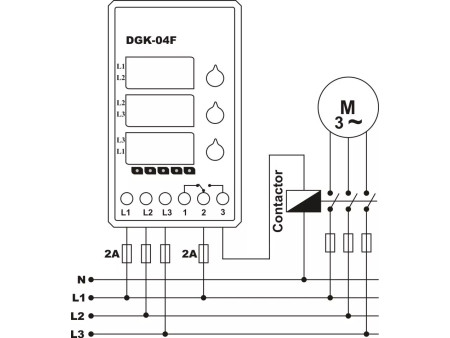 Przekaźnik ochrony trójfazowego napięcia 3x380V