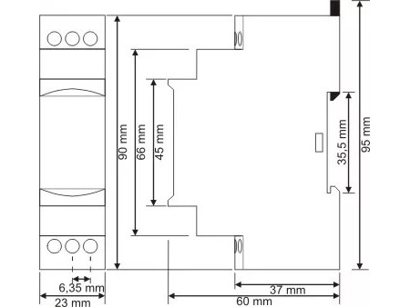 Przekaźnik czasowy dwufunkcyjny LED 24/230V opóźnione wyłączenie/załączenie