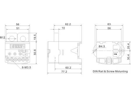 Przekaźnik przeciążenia do silników 10-120A 220VAC