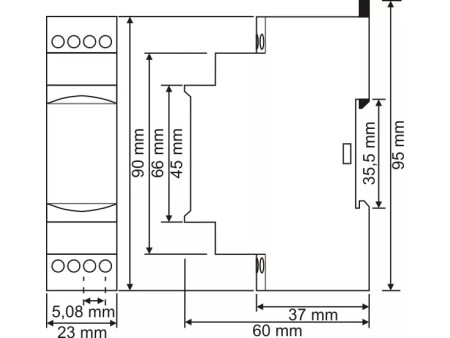 Przekaźnik kontroli zaniku asymetrii faz FKV-11 3x380VAC