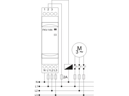 Przekaźnik kontroli i zaniku fazy 3x380V asym. 30%